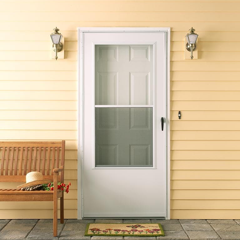 Mr. StormDoor product photo: series 100 partial light 3 4 light self storing