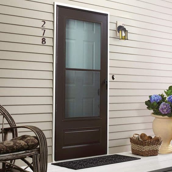 Mr. StormDoor product photo: series 100 plus partial light 3 4 light self storing